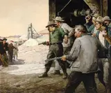 Frank Schoonover, Who made it an issue of six shooters, (California Mine; Copper Sky) 1916