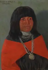 Eldridge Ayer Burbank, Portrait of Bogo-o-stee-i, Apache, oil on board