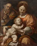 Luca Cambiaso, The Holy Family, oil on canvas