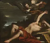 The vision of Saint Jerome by called Il Guercino Giovanni Francesco Barbieri, oil on canvas, sold Nov 2012