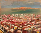 Anders G. Aldrin, View over San Francisco, oil on canvas