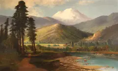 John Englehart, Mt. Shasta, oil on canvas