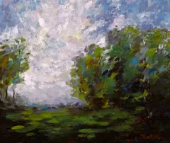 Euphemia Charleton Fortune, Carmel landscape, oil on canvas