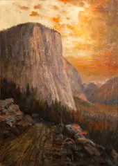 William H. Hillard, El Capitan, Yosemite, oil on panel