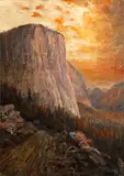 William H. Hillard, El Capitan, Yosemite, oil on panel
