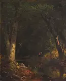 William Keith, Muir Woods, oil on canvas