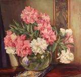 Linley Munson Tonkin, Peonies, oil on canvas