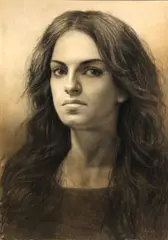 Steven Assael, Portrait of a woman, 1995, mixed media on paper
