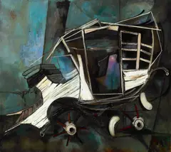 Edgar Louis Ewing, Old Coach, 1949, oil on canvas