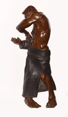 John Sisko, Weave I: Twist, 1994, bronze on wooden base