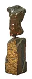 John Sisko, Torso Study: Male II, bronze on shelfstone base