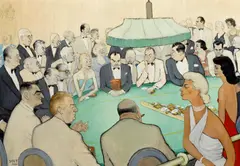 William Siss, Casino at Deauville, 1956, oil on canvas