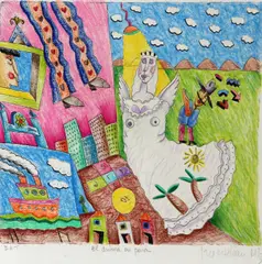 Jose Esteban Martinez, Sarah's Last Bath, Blue; The Haunting Soul, 1991, Etchings with handcoloring on wove paper, each signed in pencil
