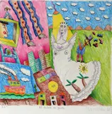 Jose Esteban Martinez, Sarah's Last Bath, Blue; The Haunting Soul, 1991, Etchings with handcoloring on wove paper, each signed in pencil