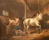 John Raphael Smith, No.7, The Corn Bin, 1797, Color mezzotint on paper