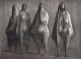 Cuatro Figuras de Pie (B. 49) by Francisco Zúñiga, 1979, Lithograph on wove paper, sold Nov 2012
