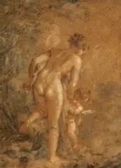A female nude with putto by François Boucher, colored chalk, sold Nov 2012