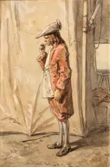 Paul Gavarni, On n'a pas on moment a soi, pencil and watercolor