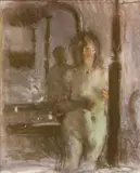 Bernard Dunstan, Nude with a mirrior