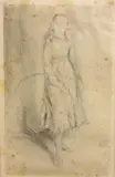 James Abbott McNeill Whistler, Florence Leyland (K. 110), 1873, Drypoint on tissue-thin paper, the ninth (final) state