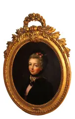 François-Hubert Drouais, A portrait of a young woman, bust length, oil on canvas