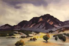 Gene Kloss, Mountains near Taos, watercolor on paper