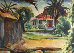 William Zeran, Backstreet, oil on canvas