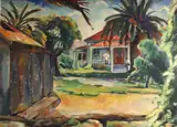 William Zeran, Backstreet, oil on canvas