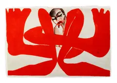 Untitled (Self Portrait) by Francesco Clemente, 1993, Digital inkjet in colors on handmade paper, sold Oct 2012