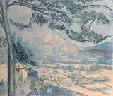 Paul Cézanne, La Montagne Sainte-Victoire (G. & P. E639), 1923, Color aquatint on Arches paper