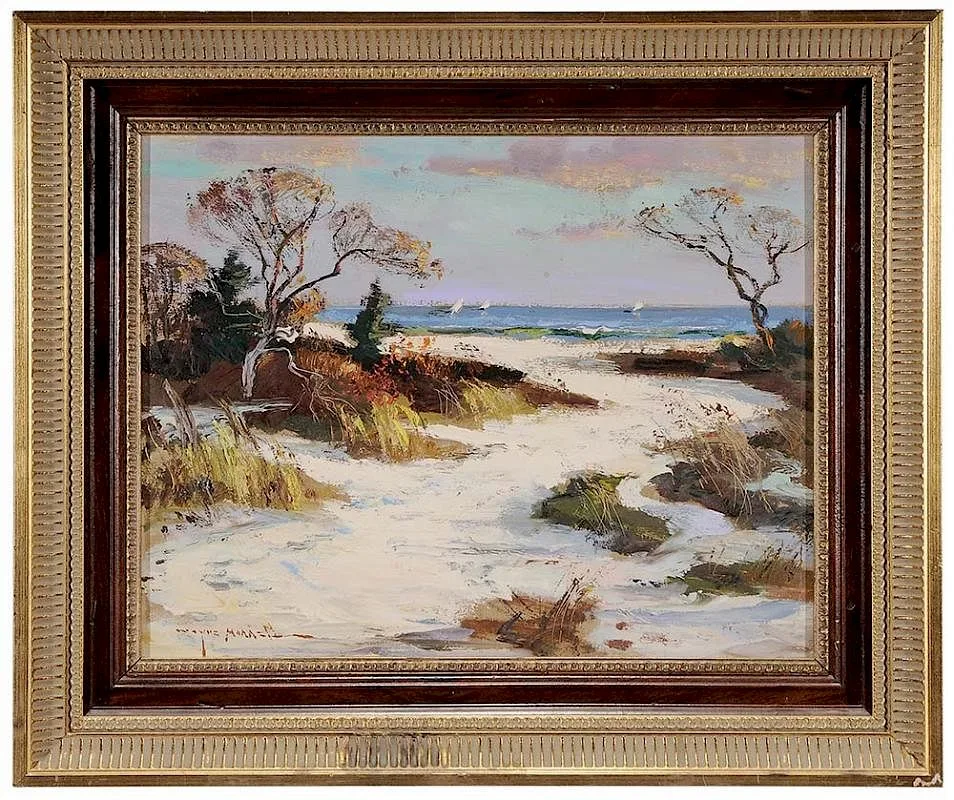 Sand Dunes by Wayne Beam Morrell, oil on fiber board, sold May 2016