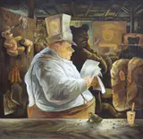 Aidan McDermott, Three Bears, Oil on board