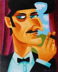 Joker by Graham Knuttel, Oil on canvas, sold Mar 2023