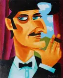 Joker by Graham Knuttel, Oil on canvas, sold Mar 2023