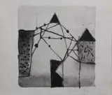 Colin Middleton, Circus Rooftops, Ink wash