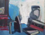 Still Life Of Iron And Books by Brian Ballard, Oil on board, sold Mar 2023