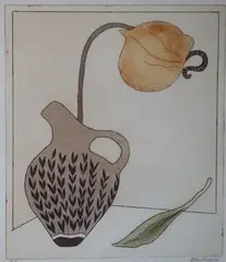 Gay O'Neill, Authurium Lily, Etching with acquatint