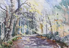 Mabel G. Young, The Forest Path, Watercolour