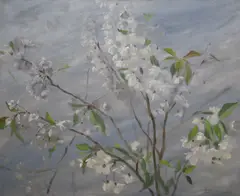 Phoebe Donovan, White Petals, Oil on canvas