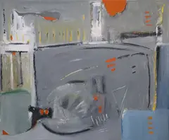 Mike Fitzharris, Industrial Docklands, Oil on canvas