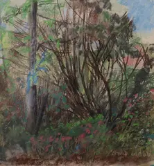 David Webb, Floral Garden, Pastel