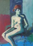 Female Nude by Brian Ballard, Oil on canvas, sold Jan 2023