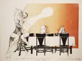 Micheal Farrell, Dining Table, Lithograph