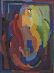 Abstract by Evie Hone, Gouache, sold Nov 2022