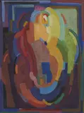 Abstract by Evie Hone, Gouache, sold Nov 2022