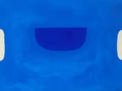 William Scott, Deep Blues, Gouache