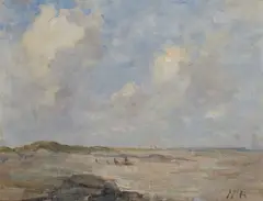 A View Towards Lambay by Nathaniel Hone, Oil on canvas, sold Nov 2022
