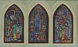 Evie Hone, Pentecost, Study For A Stained Glass Window At Blackrock College, Co. Dublin, Gouache on paper