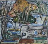 Evie Hone, The Island, Marlay Park, Gouache on paper