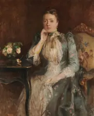 Portrait Of A Lady Seated At A Writing Table by Sir Walter Frederick Osborne, Oil on canvas, sold Nov 2022
